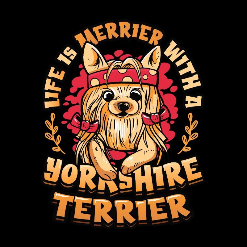 Das Leben Ist Lustiger Mit Einem Yorkshire Terrier