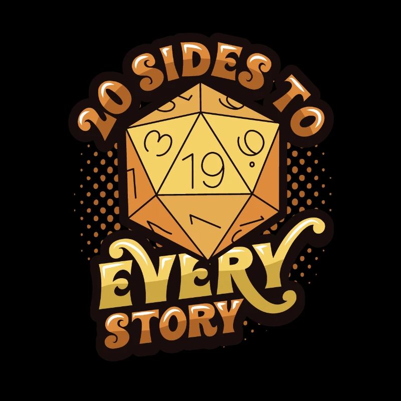 20 pages of each story D20 cube