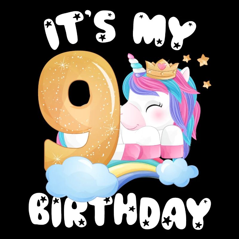 C’est ma fille d’anniversaire, l’anniversaire de la licorne 9 ans