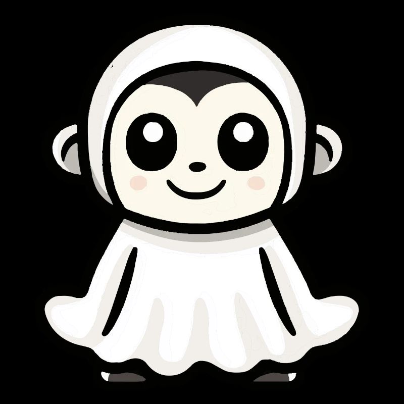 Monkey Halloween Comic Ghost
