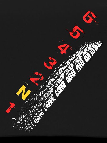 Reifenpfad Neon Typo