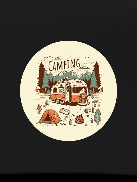 Camping adventure with motorhome