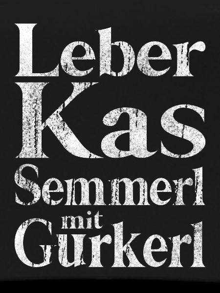 Leberkäs Semmerl with gherkins – dialect