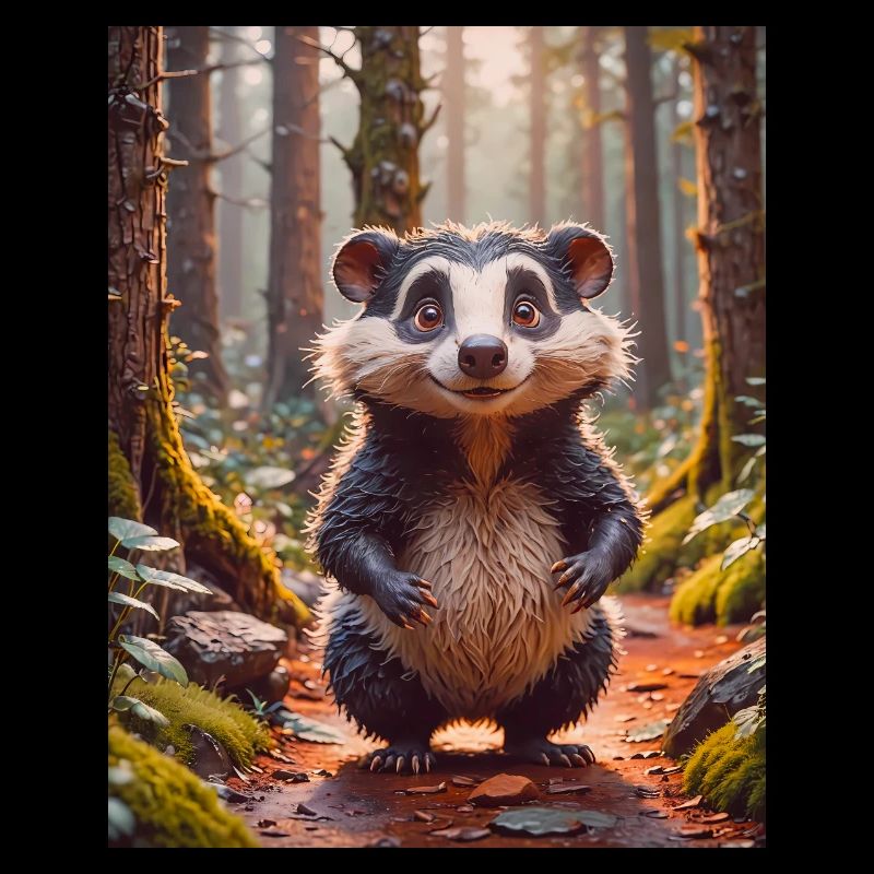 Animaux super mignons dans une forêt – Badger