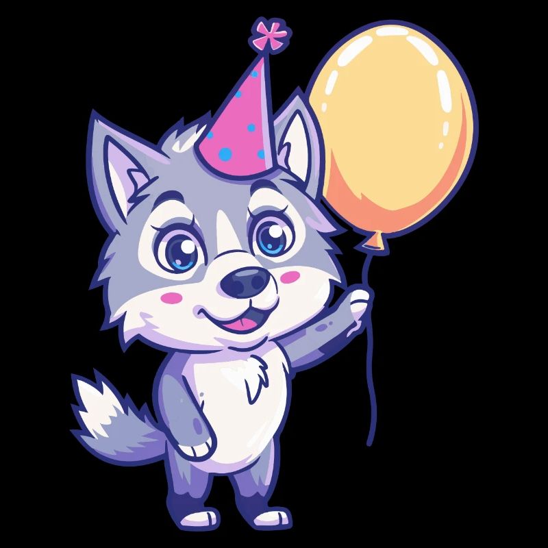 Bande dessinée d’anniversaire de loup