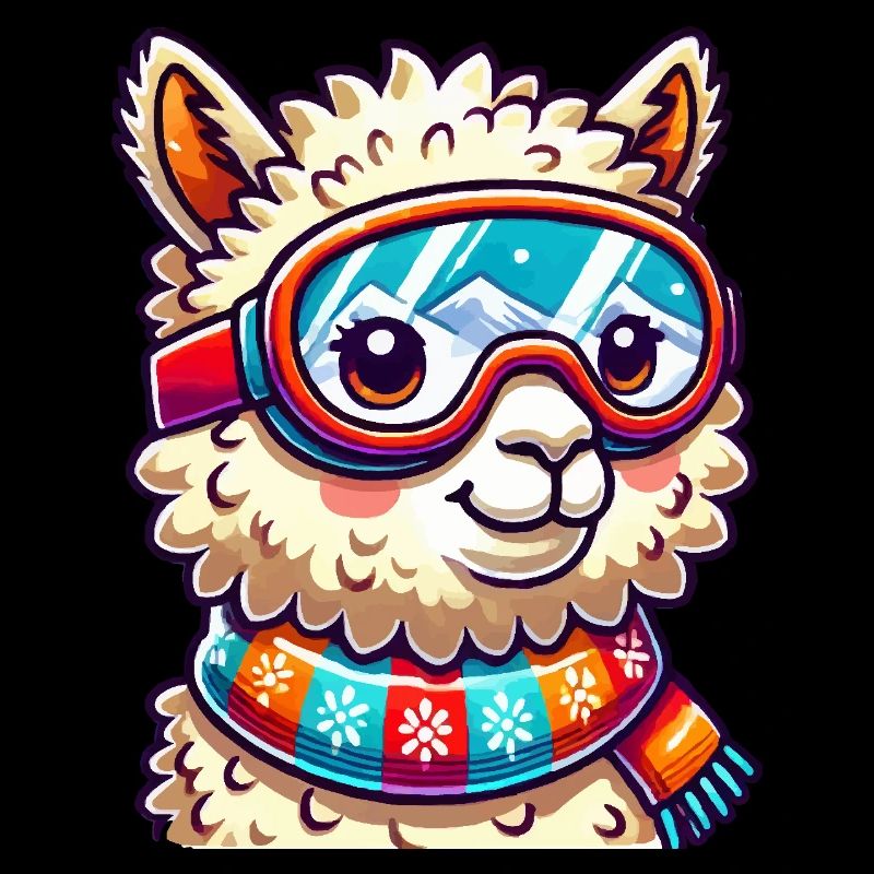 Lunettes de ski Llama Comic