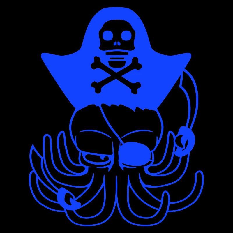 Octopus Pirate Crew Captain Sailor Buccaneer Sail