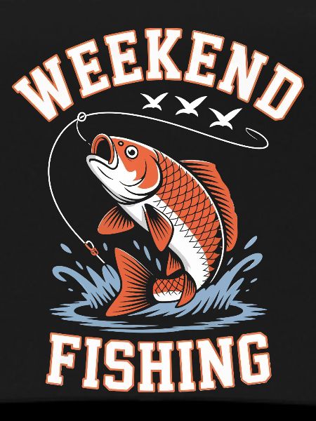 Weekend Fishing Splash T-shirt Design