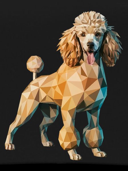 Poodle - Cool Low Poly Logo