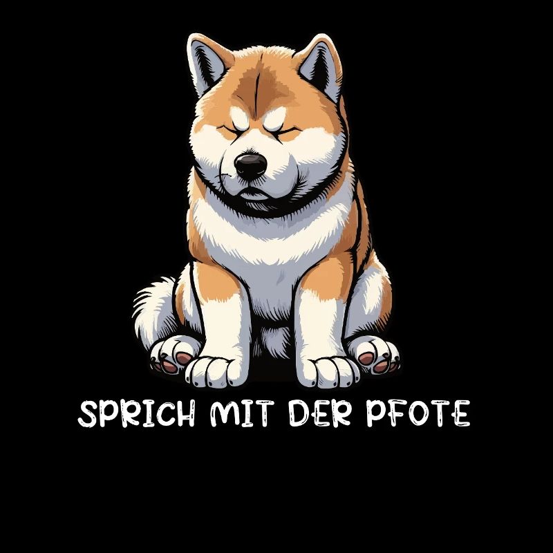 Sprich mit der Pfote Akita Akitabesitzer Akitas