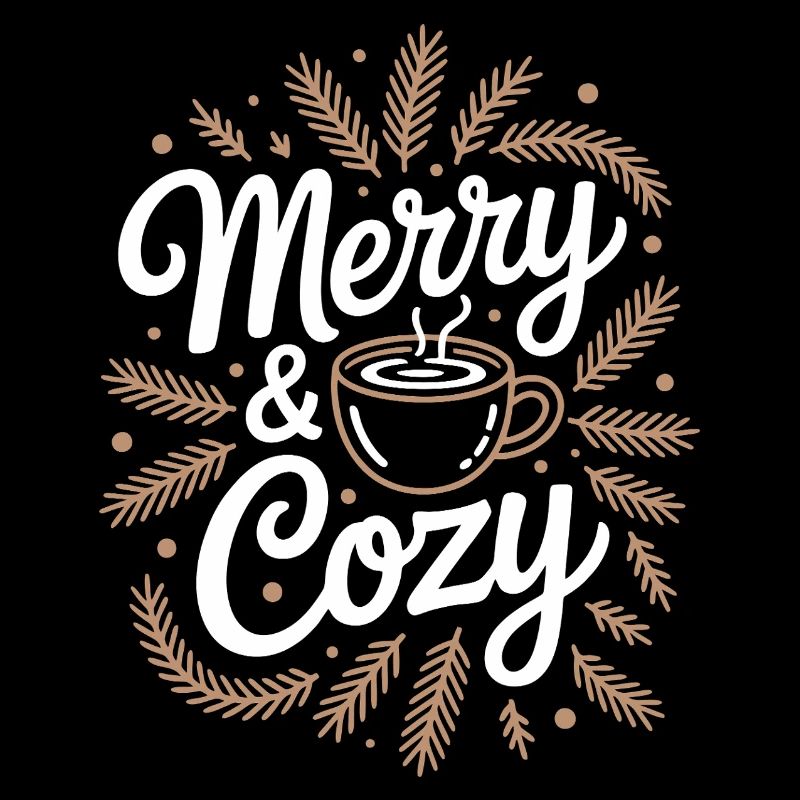 Merry & Cozy Cup Illustration
