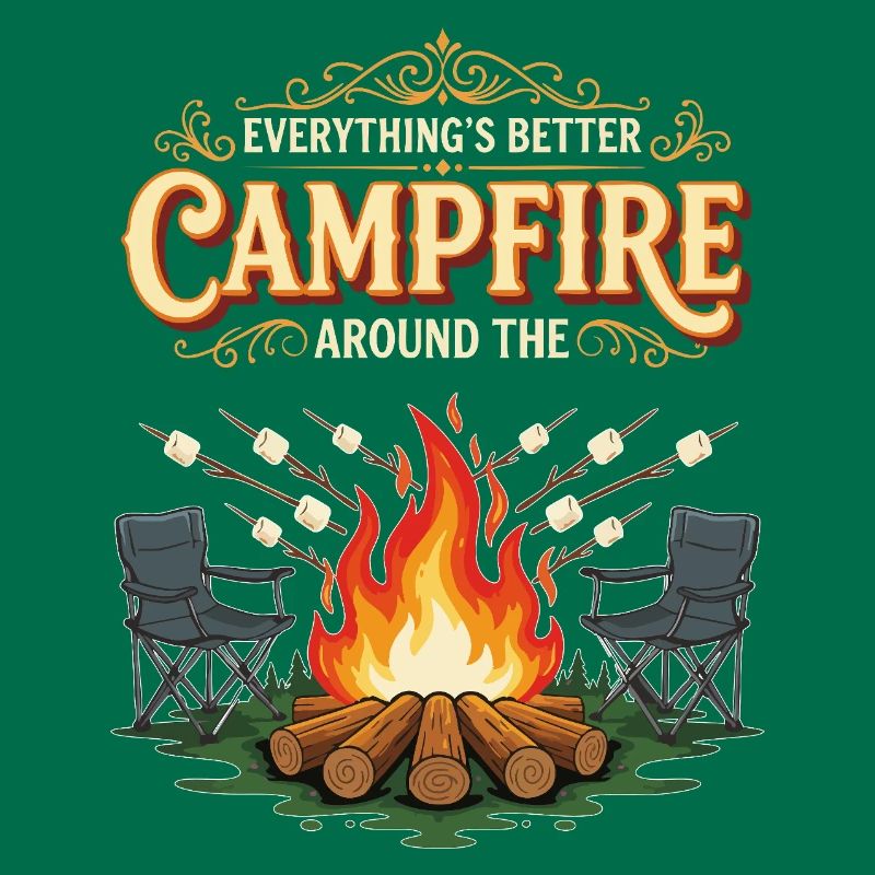 Campfire Marshmallow Everything Better Camping