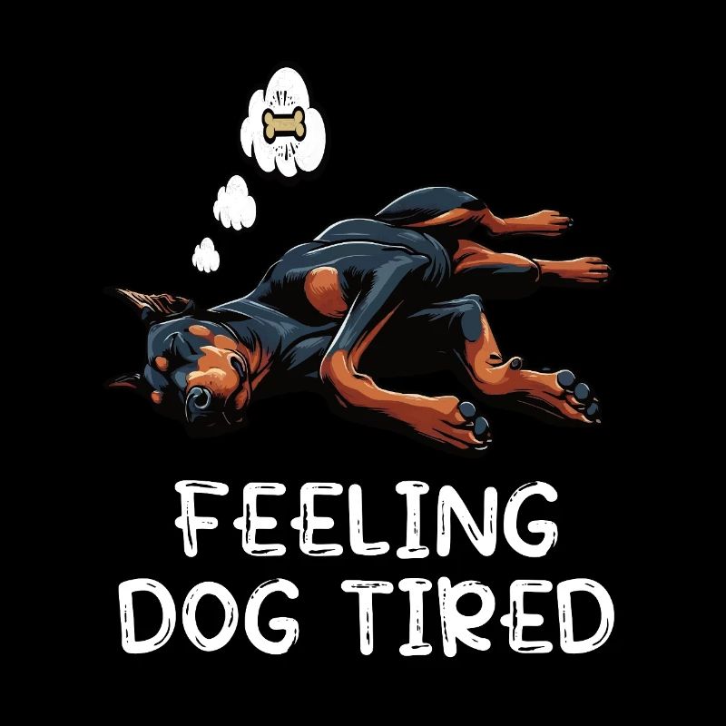 Se sentir fatigué par le chien Propriétaire de doberman