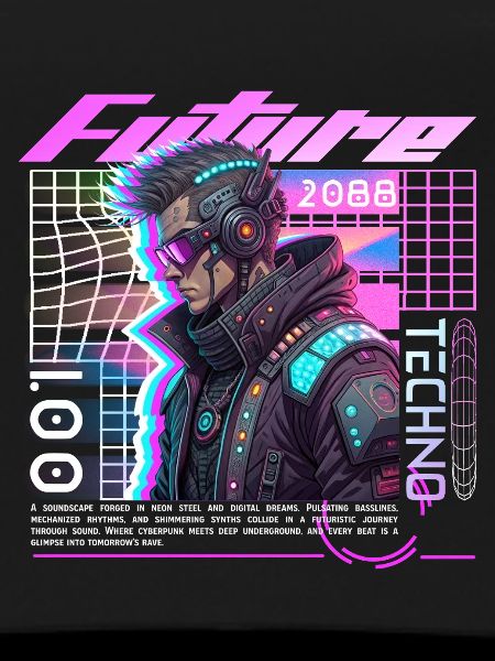Neon Cyberpunk Cyclist