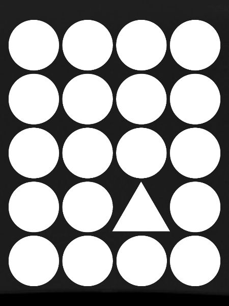Geometric Grid Triangle Accent