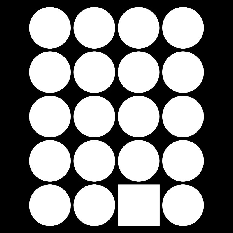 Polka Dot Grid with Accent Square