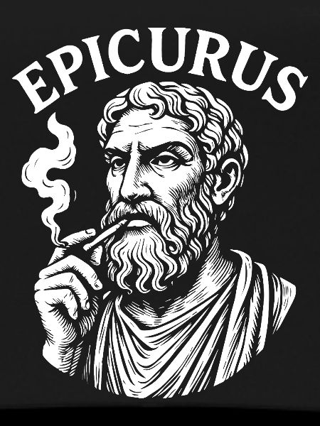 Epicurus Portrait in Smoke
