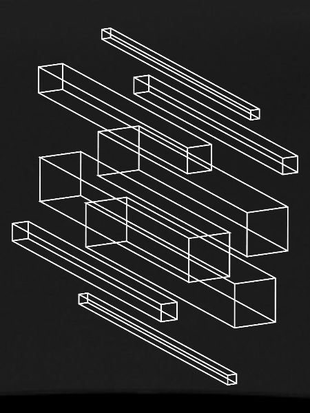 Geometric Wireframe Cube Pattern