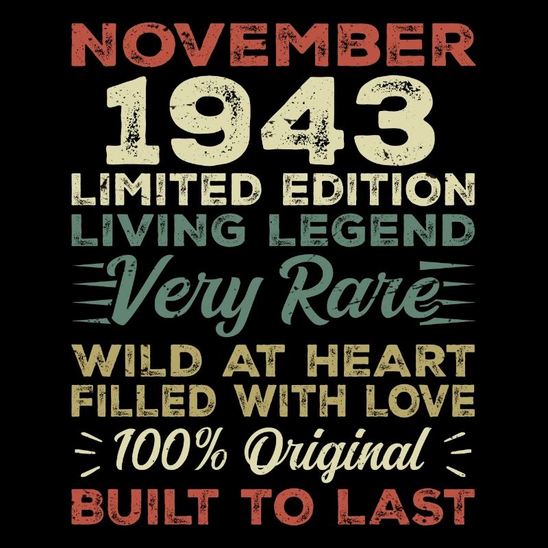 Legend Since November 1943 Born November 1943
