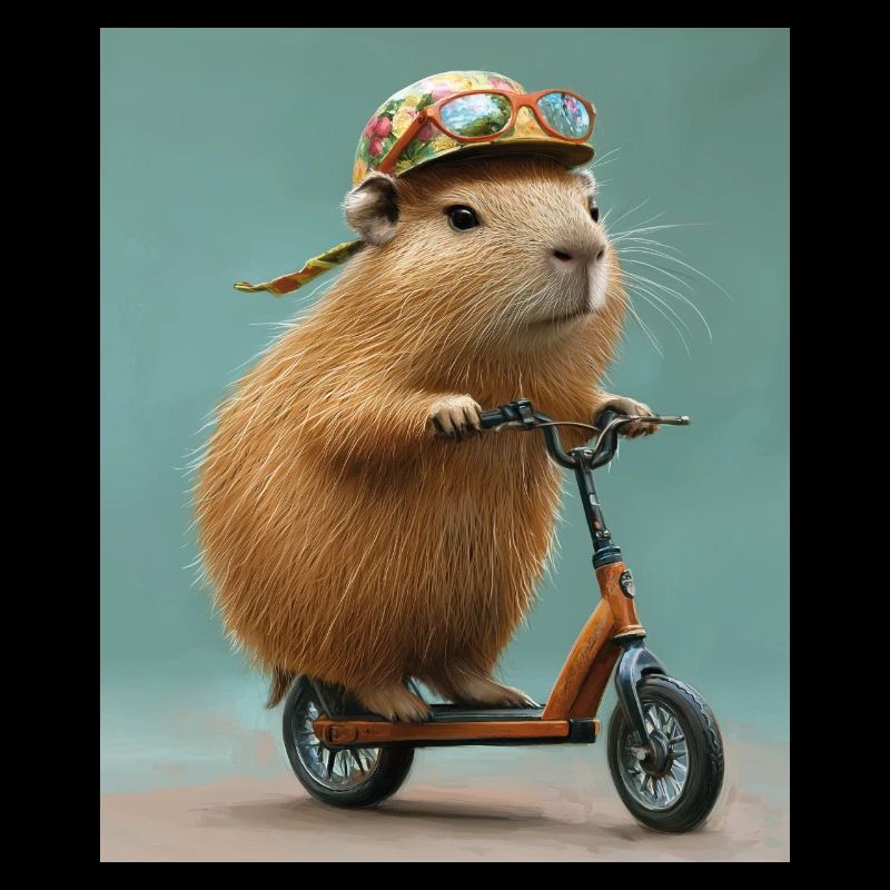 Capybara on Scooter