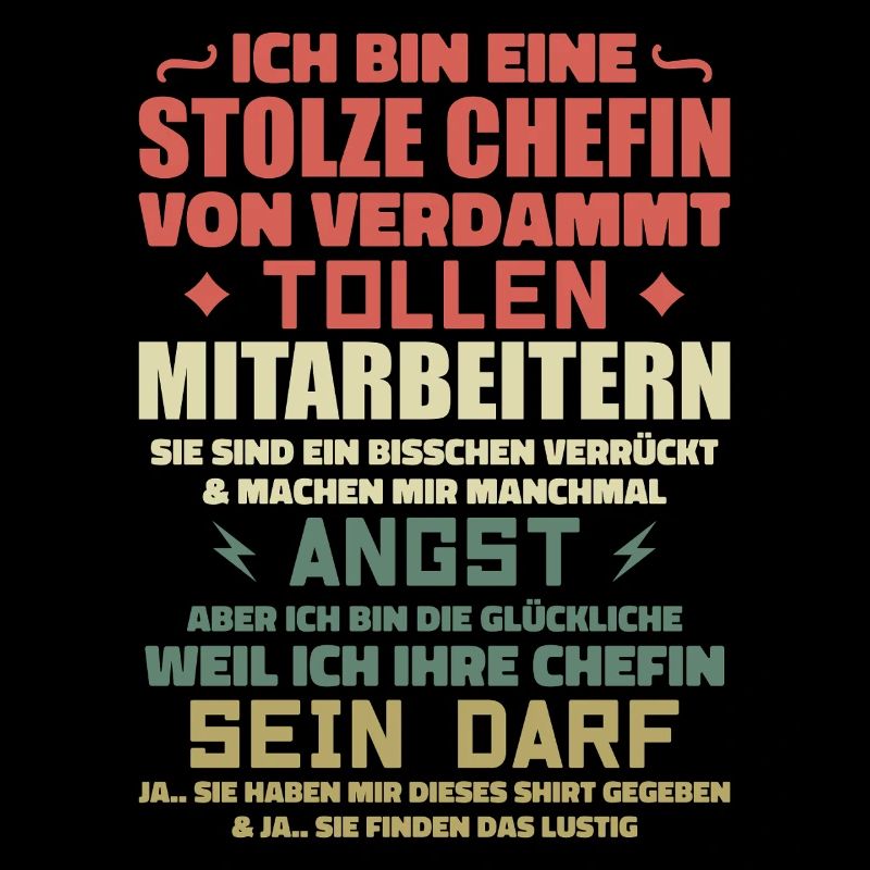 Stolze chefin von verdammt tollen mitarbeitern