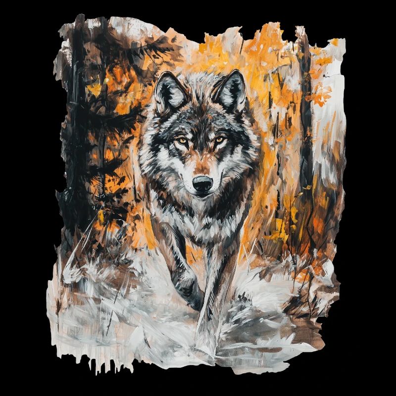 Art de la forêt de loups