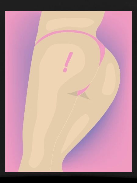 Pink buttocks