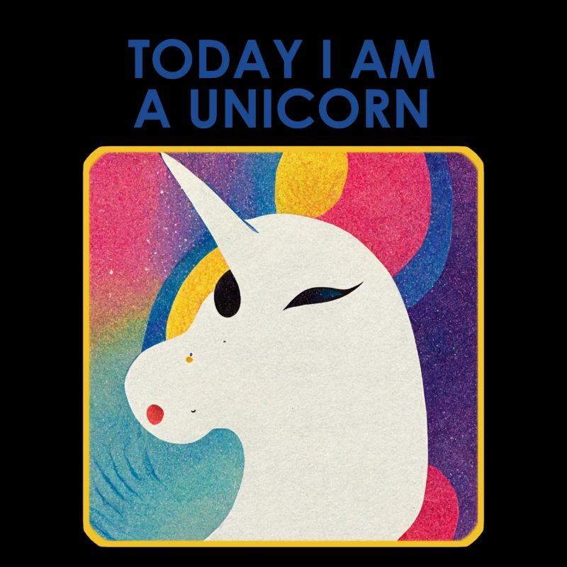 Einhorn mit Motto – Einzigartiges Design