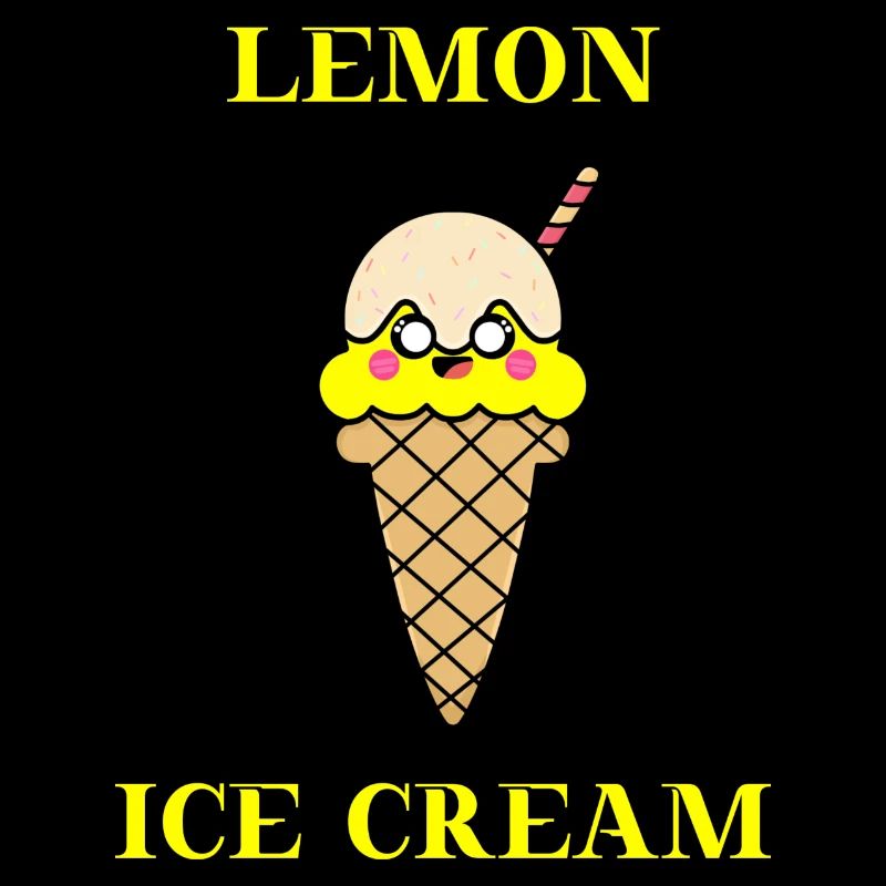 Crème glacée au citron idée cadeau mignonne douce crème glacée