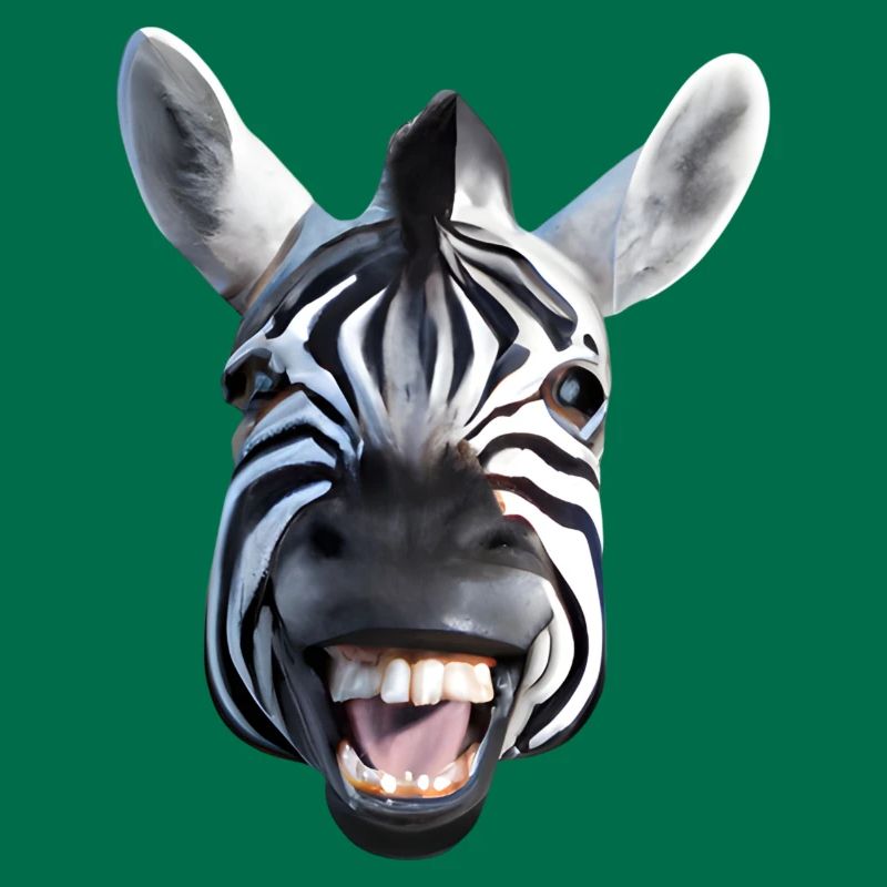 Broadly grinning zebra