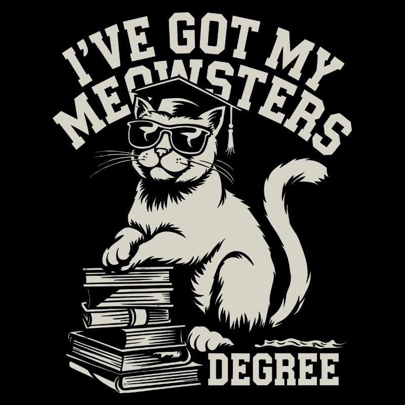 Funny cat design for students