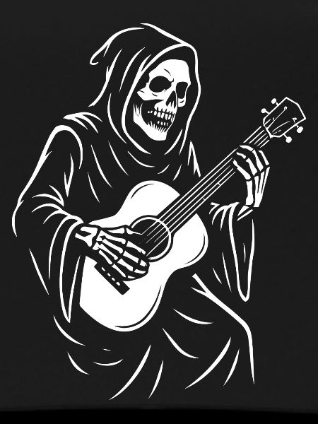 Grim Reaper Playing Guitar Design