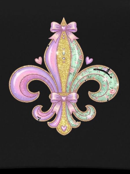 Pastell Glitzer Fleurdelis