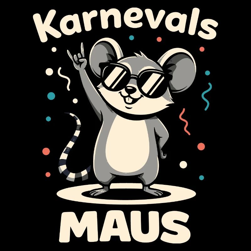 Karneval Rockmusik Karnevalsmaus Niedlich