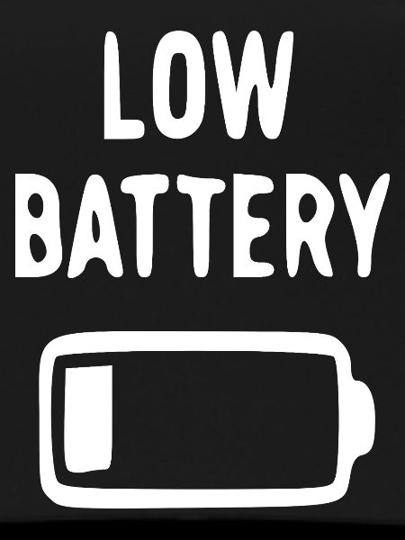 Low battery humor design