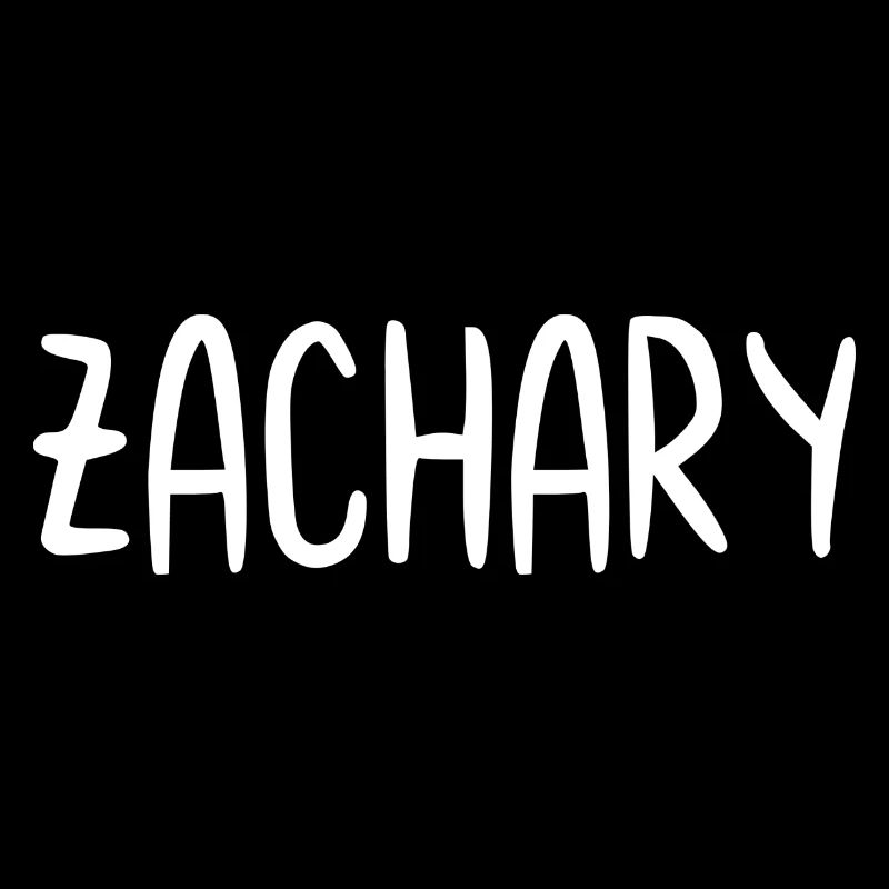 Zachary Custom Name Schriftart Text Geburtstag