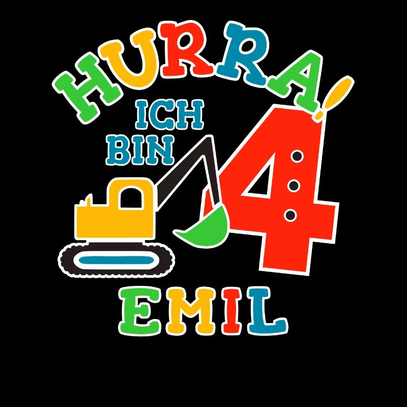 Name Emil 4. Geburtstag Personalisiert