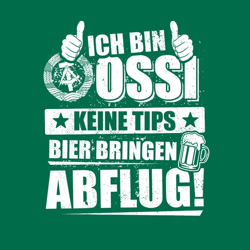 Ich bin Ossi, keine Tips Bier bringen, Abflug