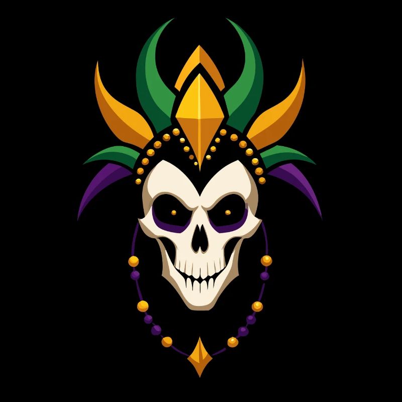 Mardi Gras - Carnival - Skull - Gift