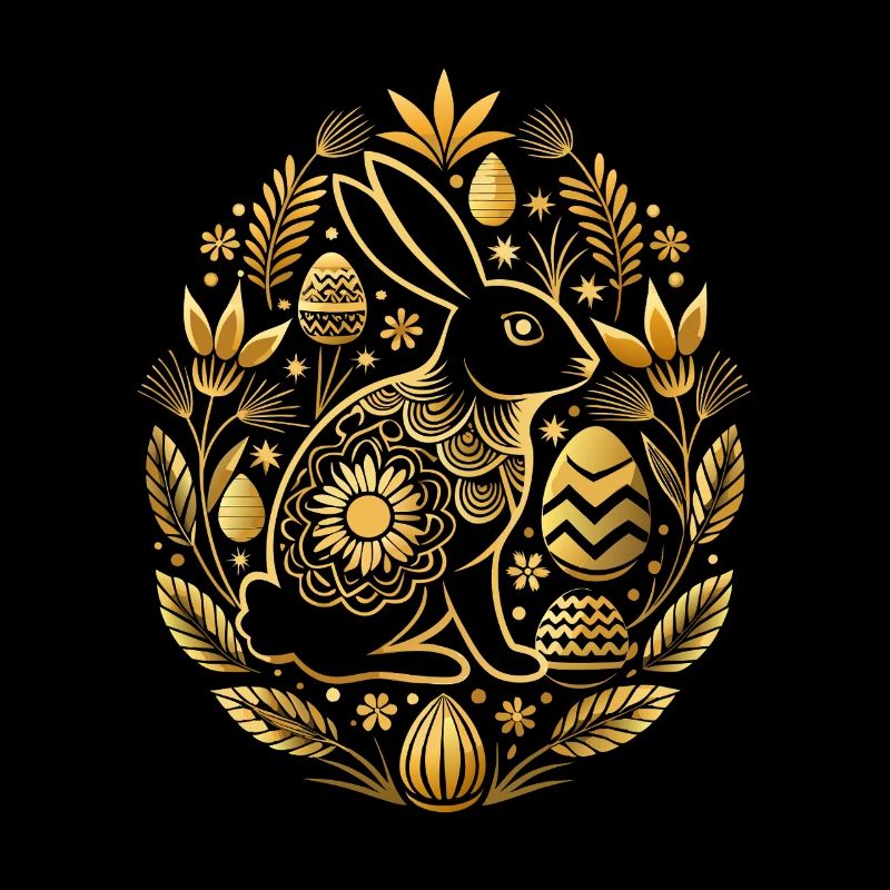 Joyeuses Pâques - Lapin de Pâques - Oeuf de Pâques - Cadeau
