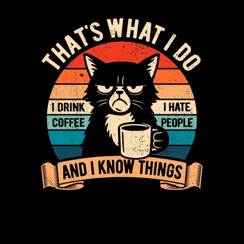 I drink coffee, I hate people and I know things