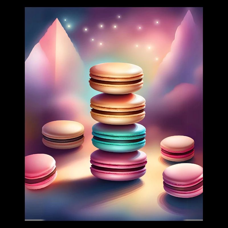 Funny and colorful macarons