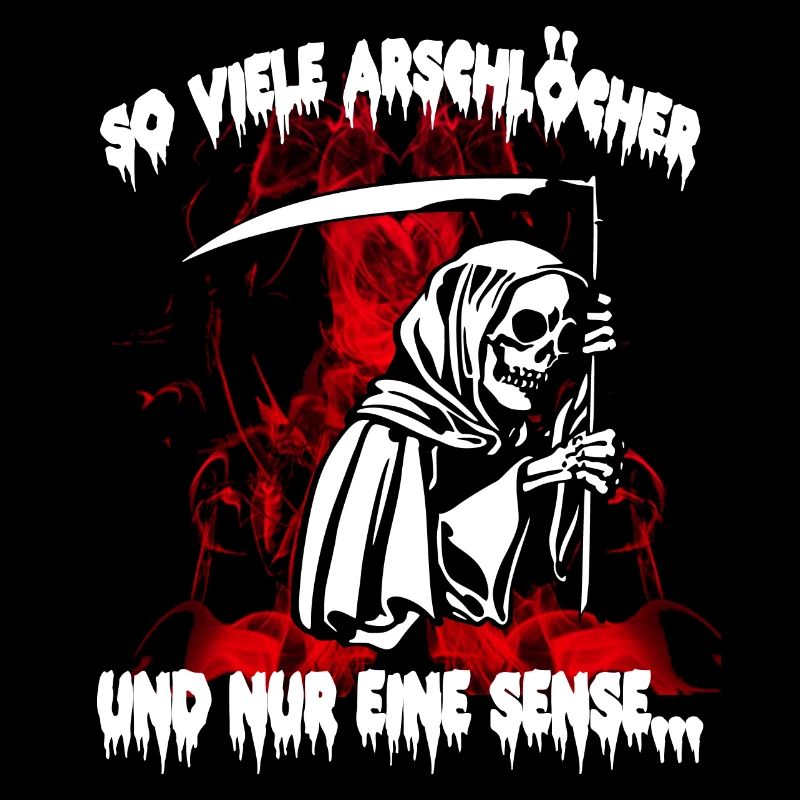 Sensenmann Reaper lustiger Spruch Fun Skelett