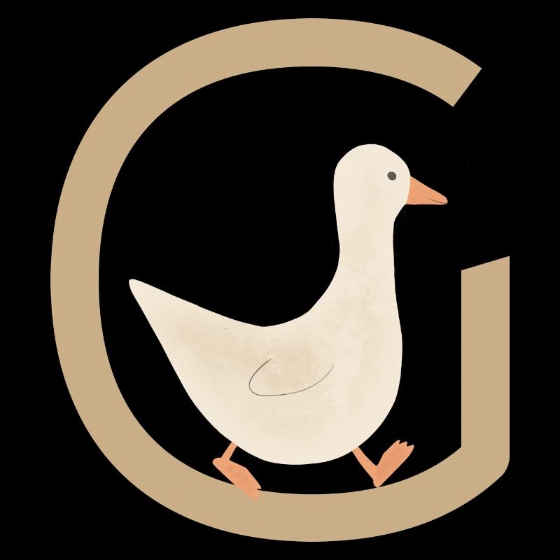 G - GANS - ABC, Alphabet, Buchstabe, Tier, Name