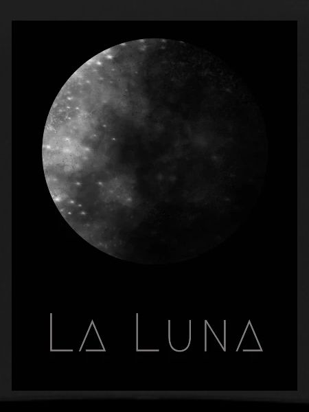 Moon, black background