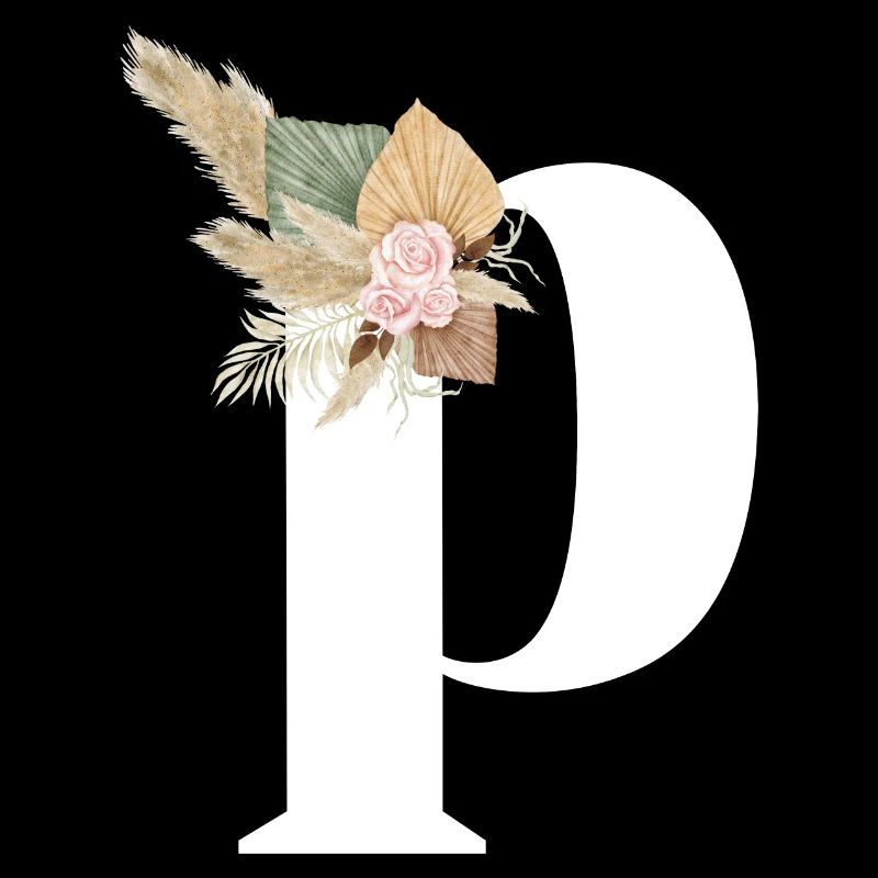 lettre P fleuris