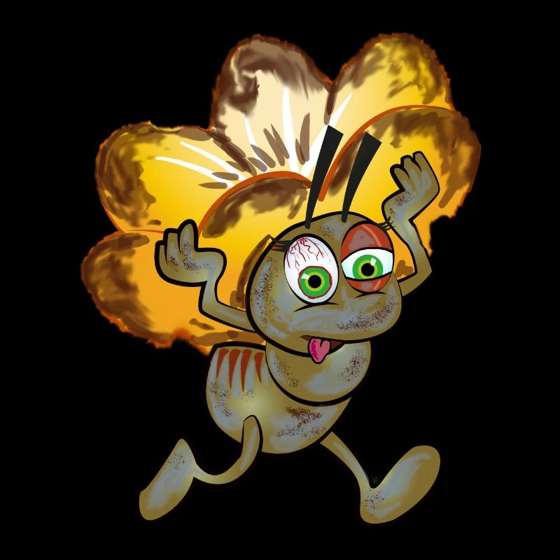 Zombie-Ameise mit einer Blume