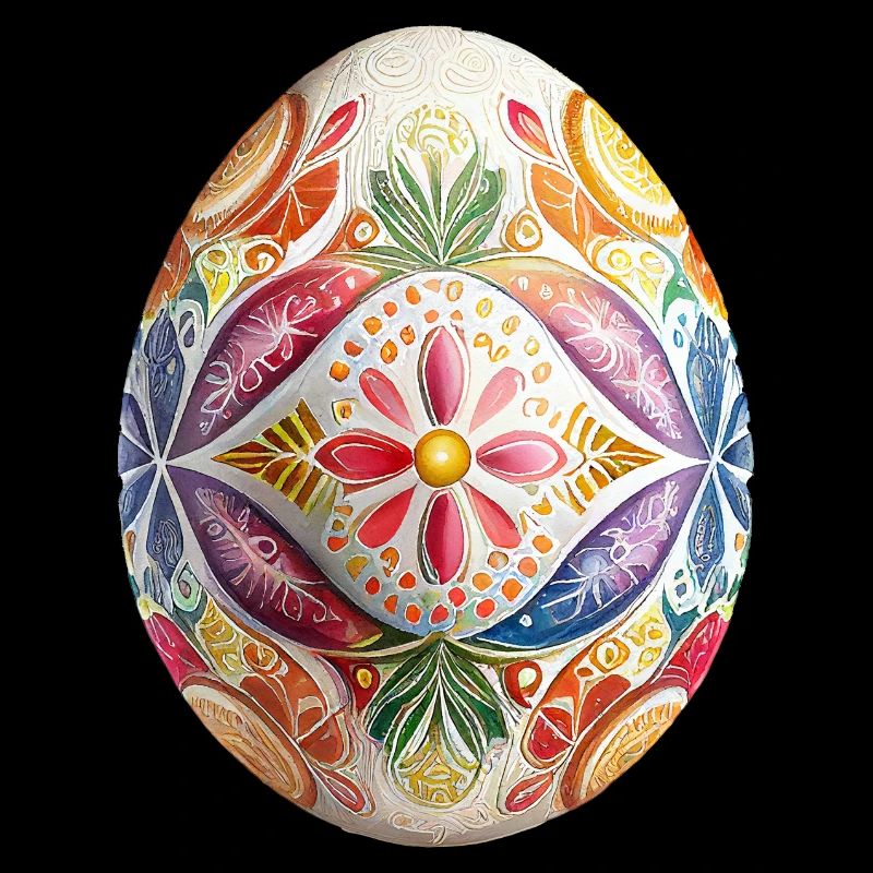 Colorful Easter egg and spring decoration
