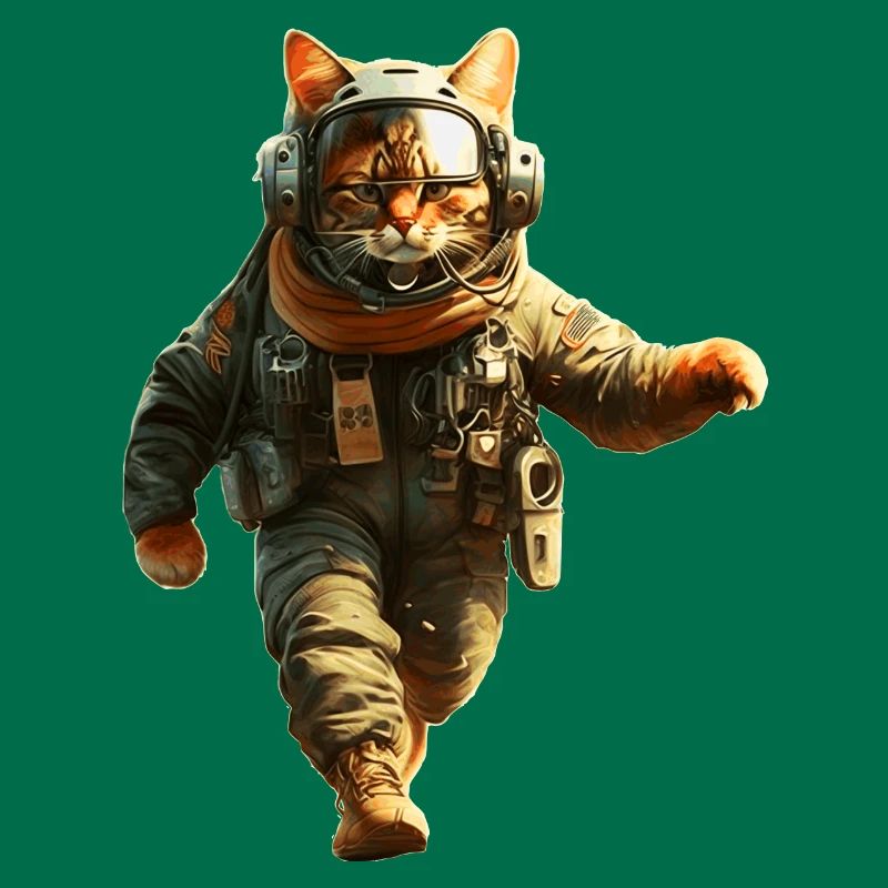 Katze oder Kater dient als Held in der Armee