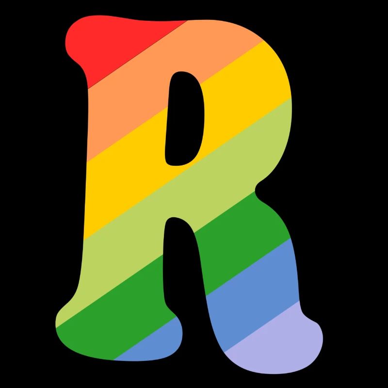 Buchstabe R Regenbogen